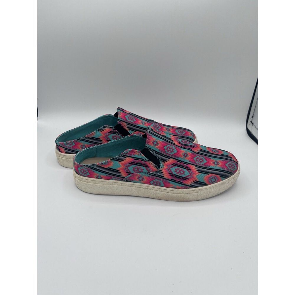 Crazy Train Shoes WOMENS 7 Canvas Slip On Southwest Design